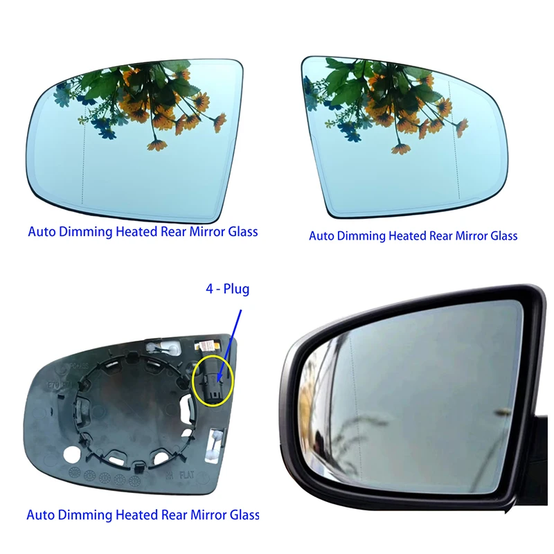 Auto Dimming Heated Rear Mirror Glass New  for BMW X5 E70 2006-2013 X6 E71 E72 2007-2014