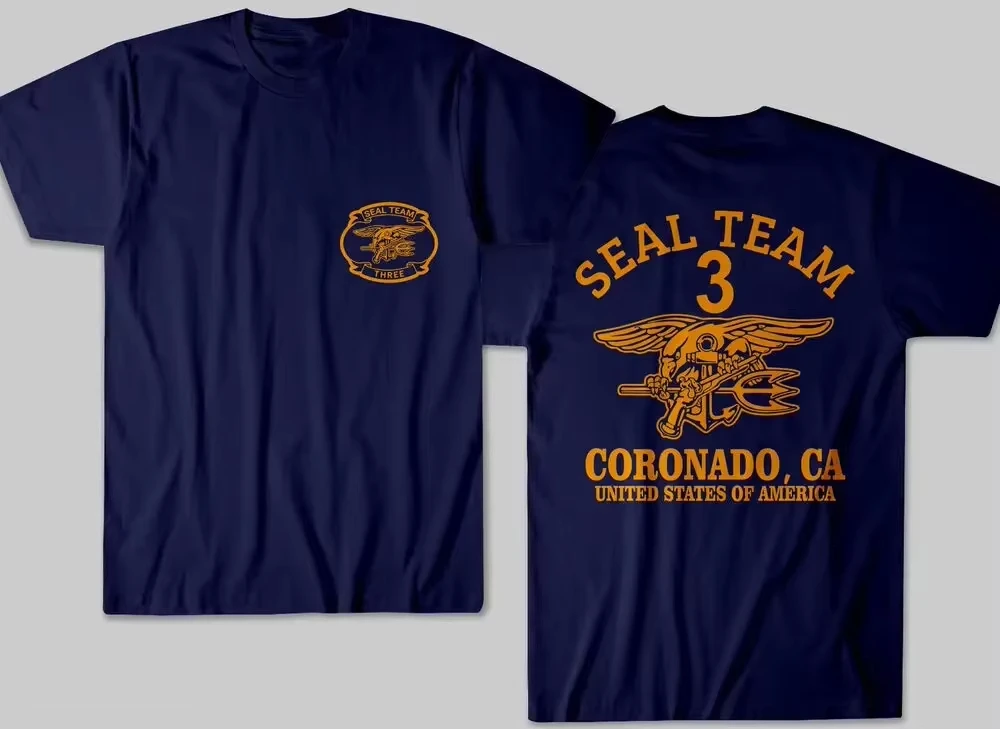 Naval Seals DEVGRU Coronado CA Seal Team 3 Special Forces T-Shirt 100% Cotton O-Neck Short Sleeve Casual Mens T-shirt Size S-4XL
