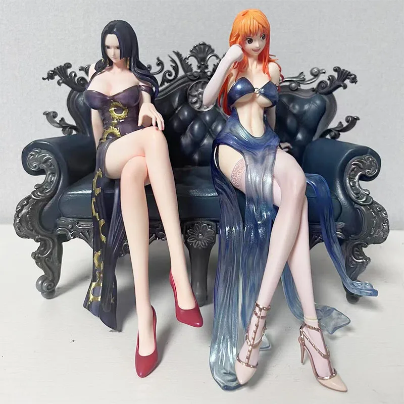 One Piece Anime Figure Nami Action Figure Suit Thug Series Boa Hancock Sexy Figurine Gk Pvc Statue Model Beauty Toy Gift