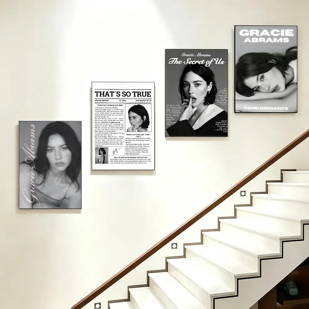 music Gracie Abrams Poster Poster HD  Printing Soothing and Cream Style Home Decor for the Living Room cafes Gift Giving