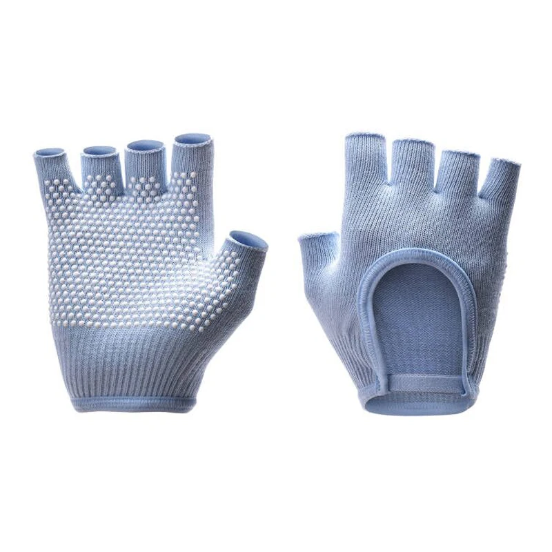 Dames Antislip Yoga Handschoenen Katoen Fitness Halve Vinger Handschoenen Ademend Outdoor Fietsen Pilates Sport Vissen Handschoenen