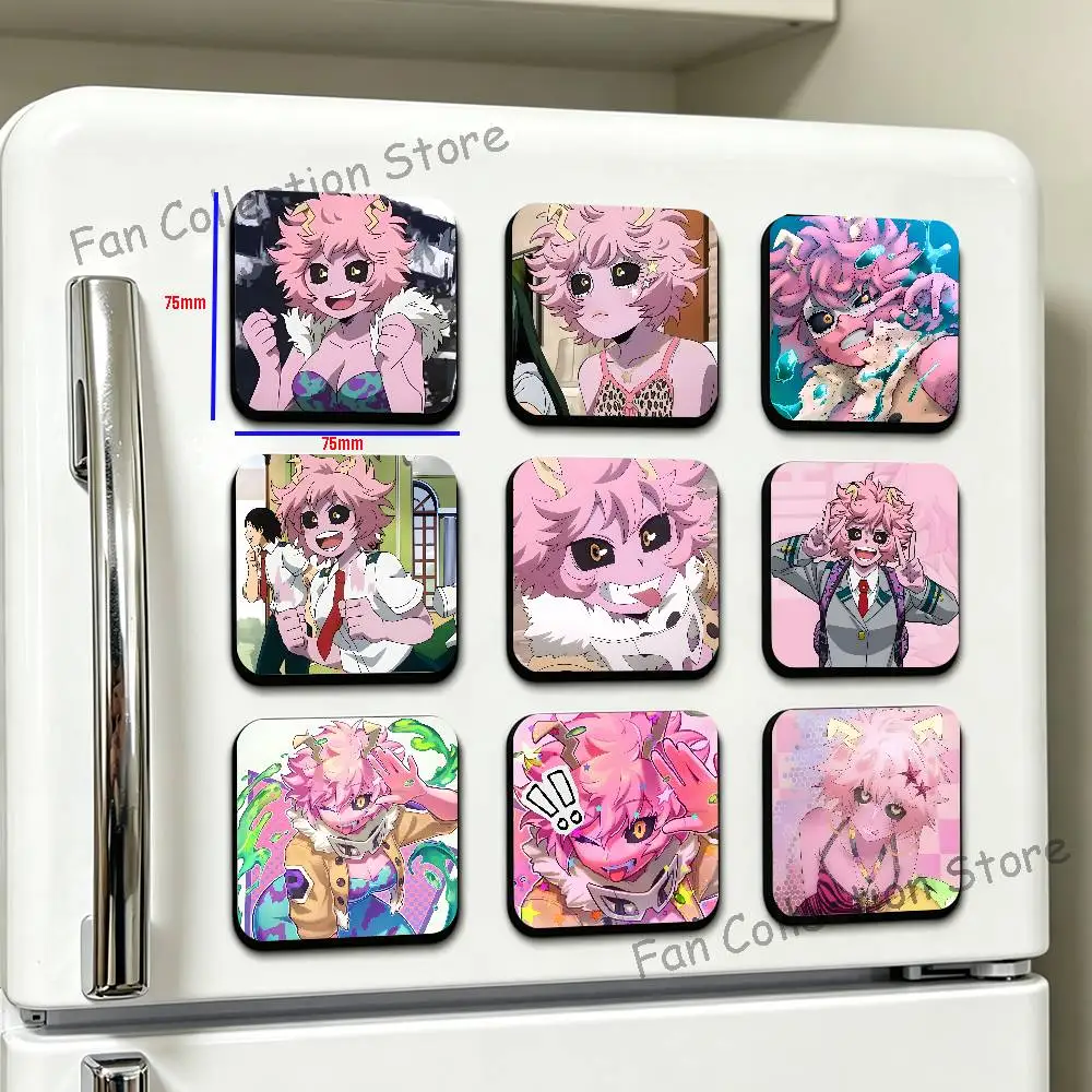 My H-Hero Mina Cute Cartoon Anime Refrigerator Magnets Soft Magnetic Heat Transfer Refrigerator Magnets Gift