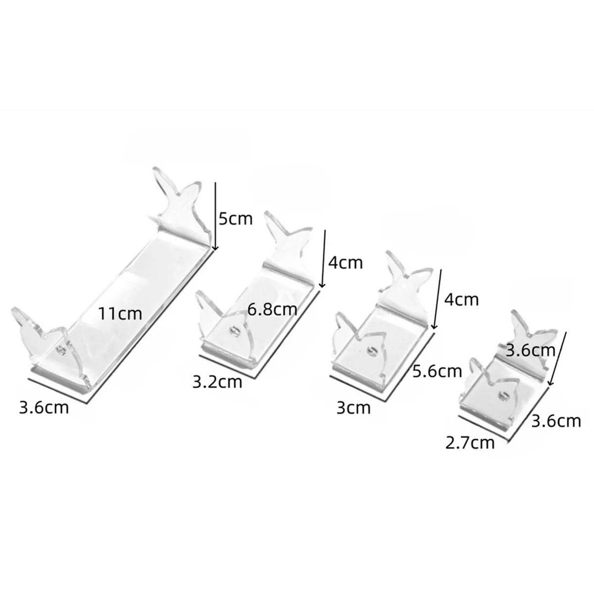 4 Piece /Set Lure Display Stand Acrylic Transparent Lure Bait Display Stand Luya Fake Bait Display Stand