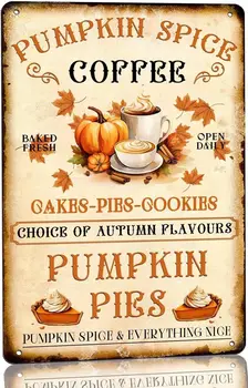 Pumpkin Spice Vintage Metal Sign 1