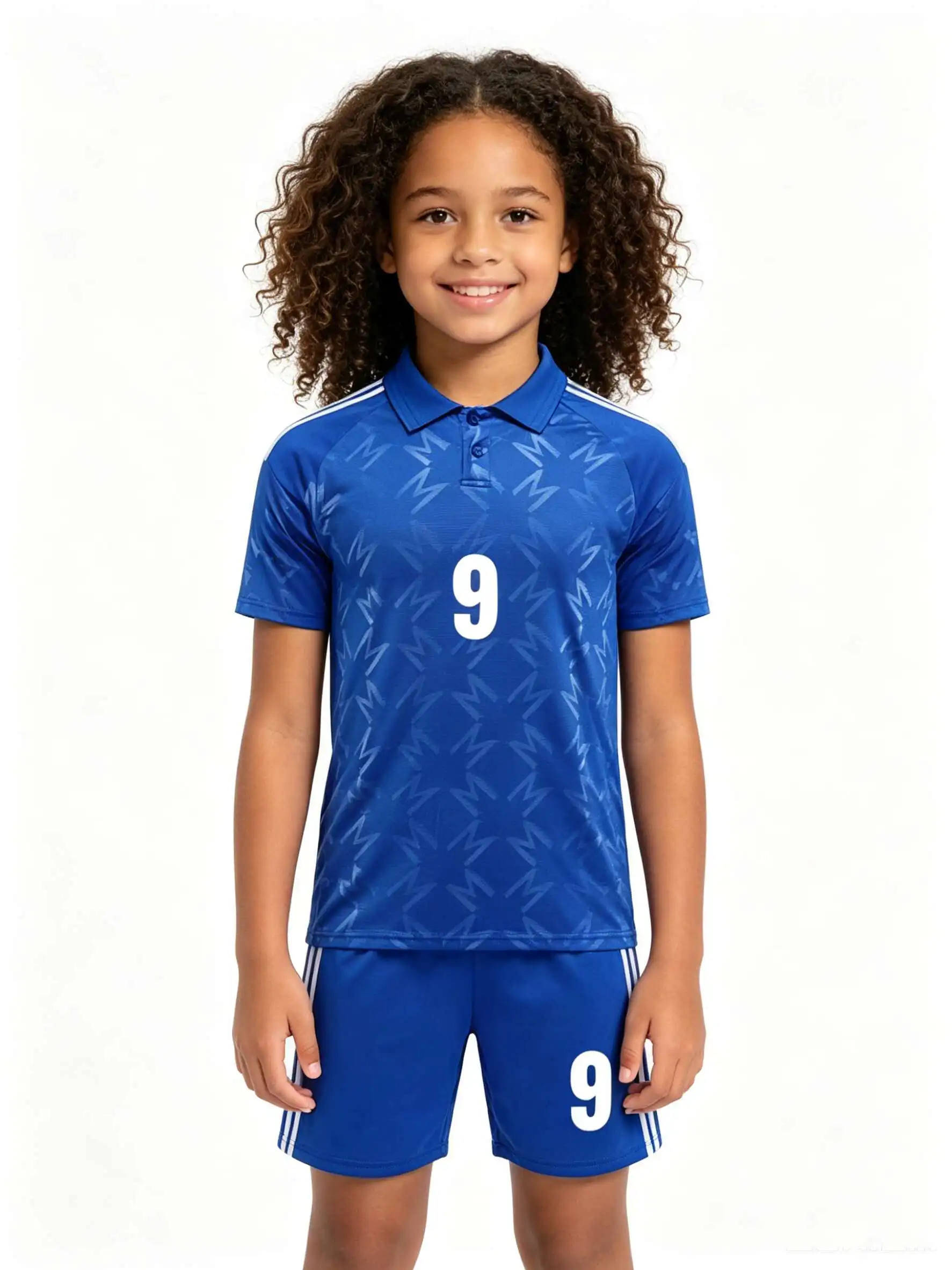 26/27 Unisex Blank Soccer Jersey Set, Kids & Adults Training Uniforms for School Sports, Running & Team EventsBlue No. 10 view 5