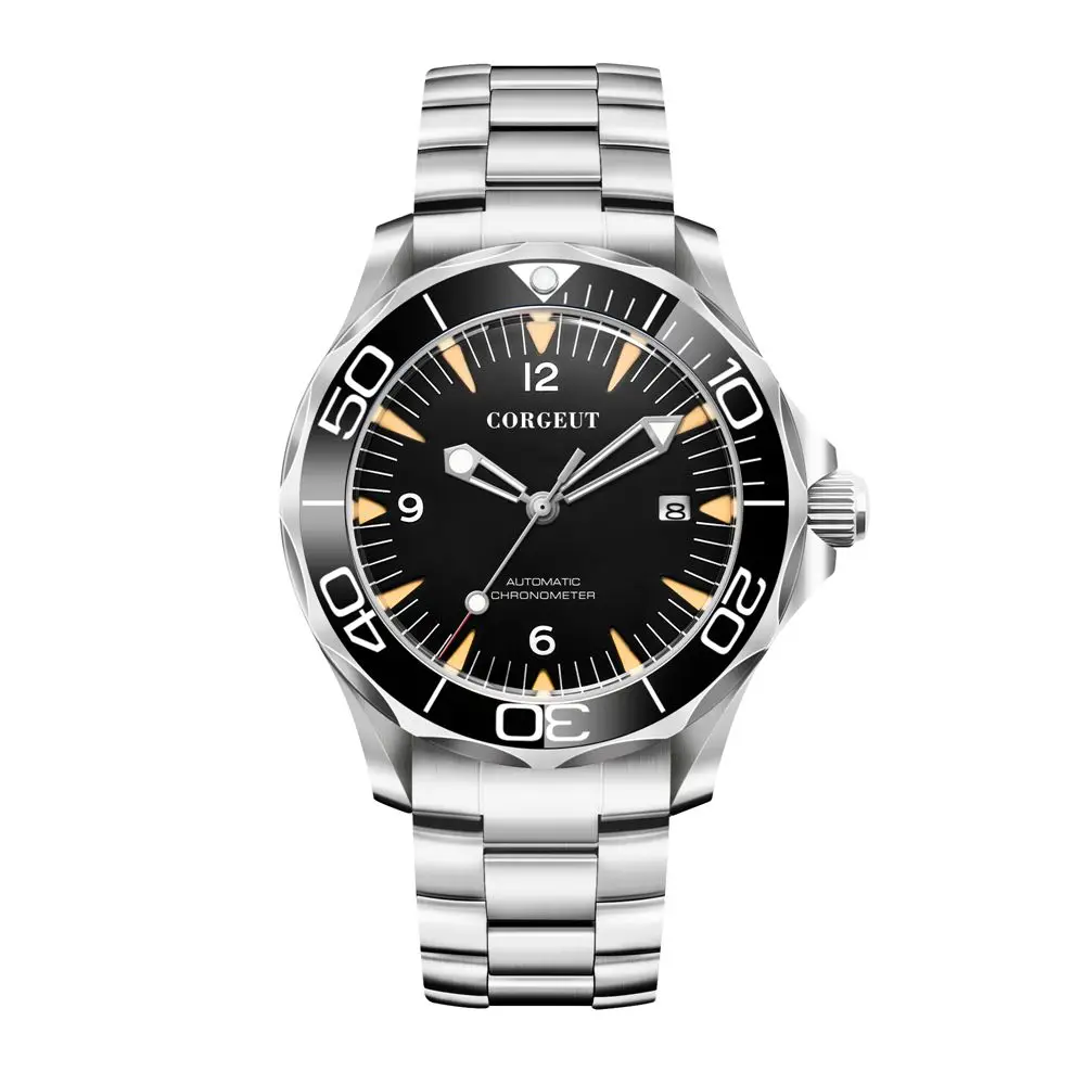 Luxo nh35 relógios masculinos relógio de pulso mecânico safira cerâmica relógio automático para homem 41mm esportes à prova dwaterproof água reloj hombre