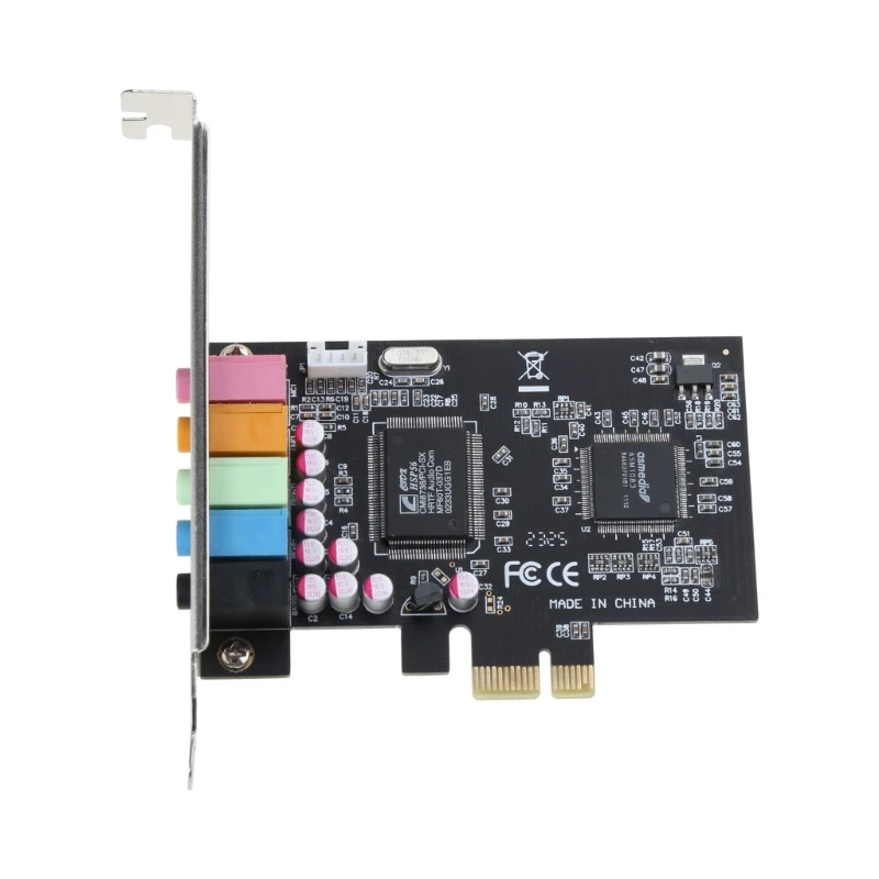 Placa som PCIe CMI8738 PCI 5.1 para placa áudio expressa para PC para 8/7