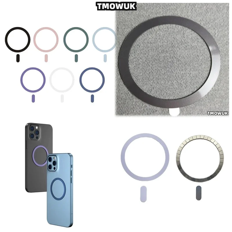 

Для iPhone 13 14 15 16 Pro Max Plus Mini, совместимые с MagSafe - Премиальная магнитная металлическая пластина-кольцо для беспроводной зарядки