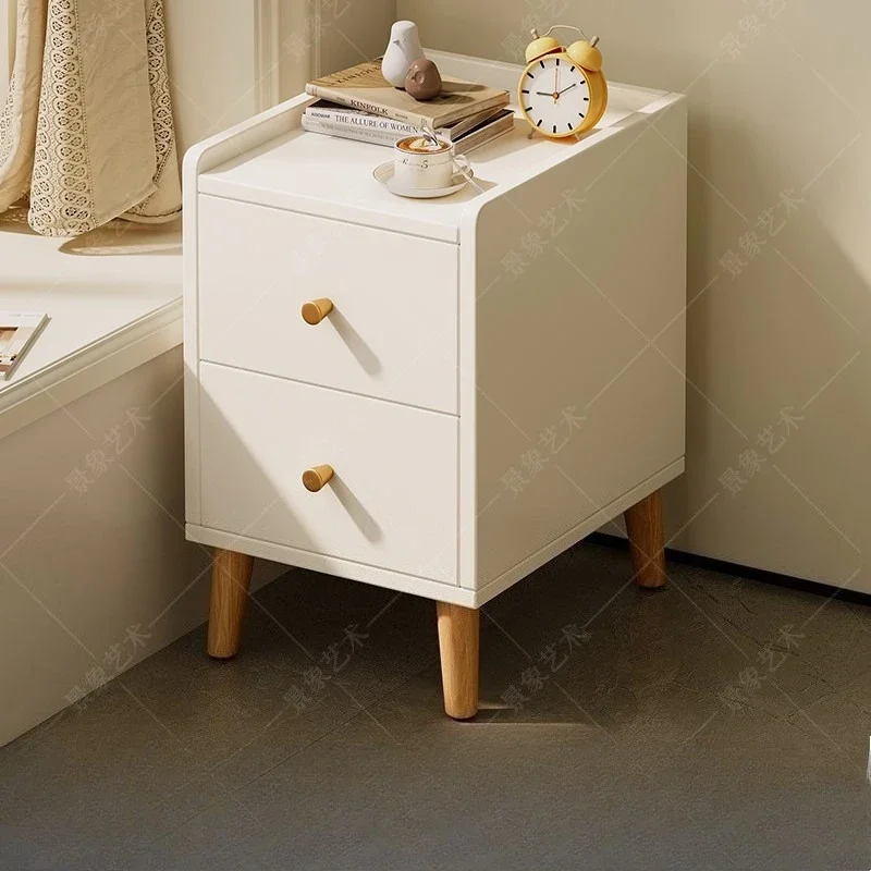 

Прикроватная тумбочка фабричного производства, простая, многофункциональная, для спальни, низкая тумба-стеллаж для хранения из массива дерева