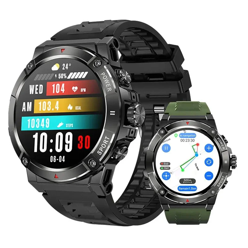 Amoled Men Smart Watch NX8 Pro Outdoor Sports Bluetooth Call Compass Altitude Air Pressure Local Music Player Smartwatch