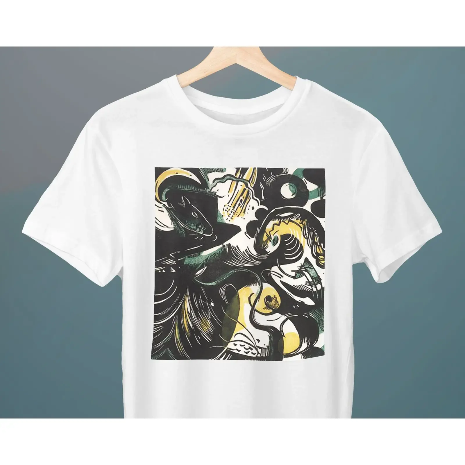 Genesis II Franz Marc Painting T Shirt Art Abstract for Her Him Lover vintage Washed streetwear Unisex Slightly Stylish