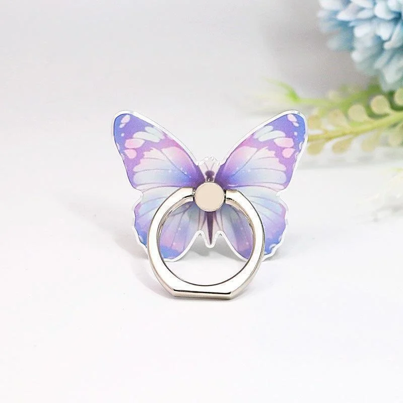 1pc Luxury Universal Beautiful Butterfly Mobile Phone Handle Holder Suitable Mobile Phone Ring Holder Mobile Phone Holder