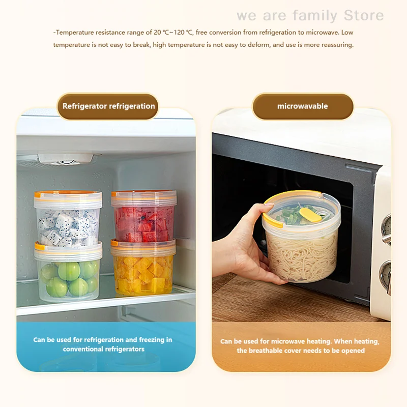 Frascos de almacenamiento sellados para alimentos, cereales portátiles, taza de leche de soja, clasificación transparente, cubo de comida para bebés, accesorios de cocina
