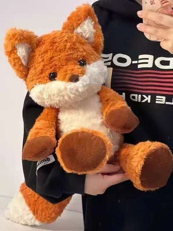 Kawaii Running Fox Doll Pluche Rugzak Leuke Fox Doll Grote Capaciteit Rugzak Draagbare Reizen Decoratieve Tas