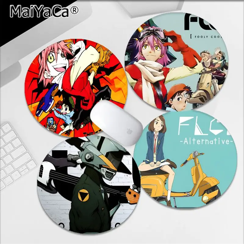 

Anime Flcl Mousepad Round Custom Skin Office Computer Desk Mat Table Keyboard Big Mouse Pad Laptop Cushion Non-slip Office