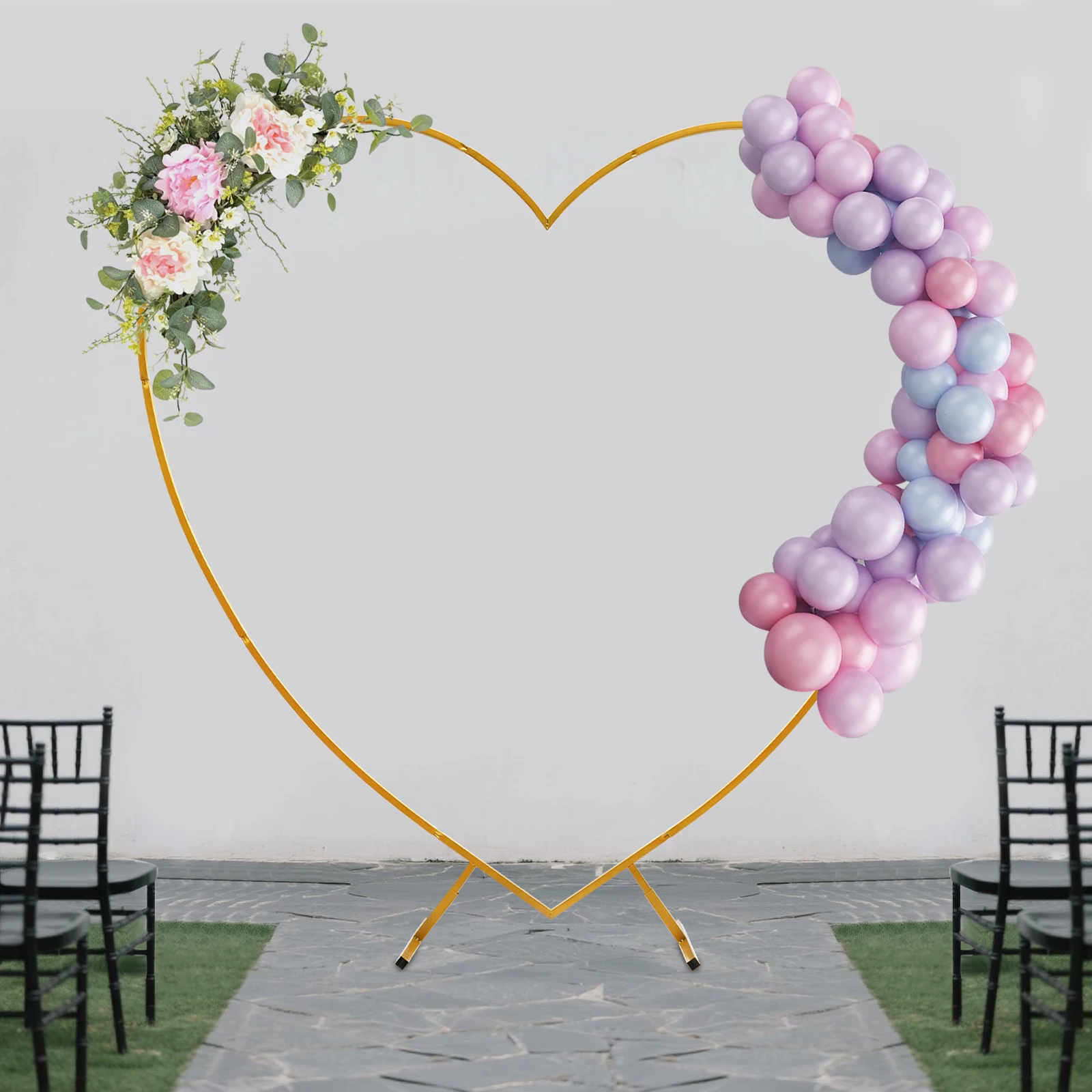 

Свадебная арка Love Wedding Bracket 200*50*210 см, 20+25 квадратных трубок, золотистая, металлическая, из углеродистой стали