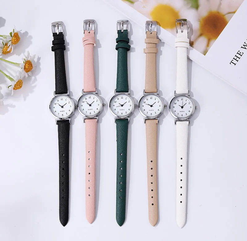 Hight Quality Brand Quartz Watch Ladies Fashion Small Dial Casual Watch Leather Strap Wristwatch for Women Relojes Para Mujer