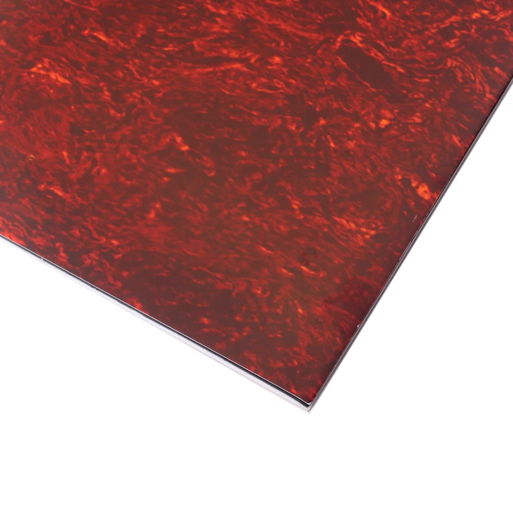 

44x29cm Red Tortoise Shell DIY Pickguard Blank Sheet for Acoustic Guitar Self Adhesive Wear Resistant Protective Film Included