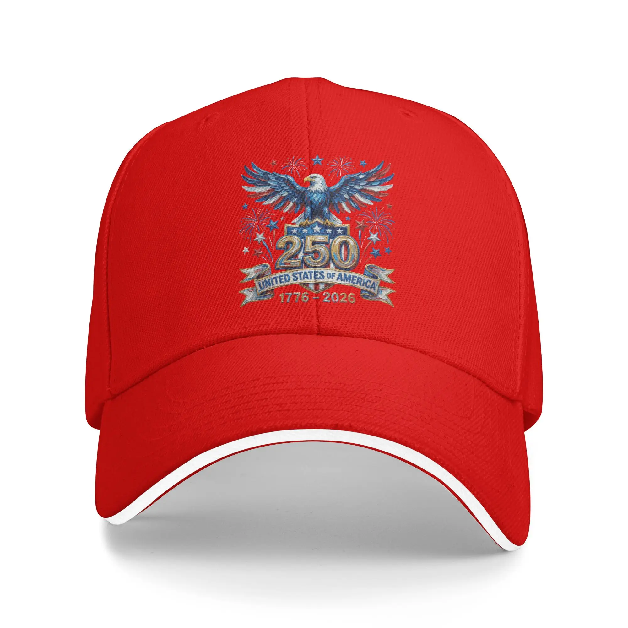 Women Men 250 Years of Freedom 1776-2026 Eagle Outdoor Hat Independence Day Adjustable Cap New Baseball Cap Golf Hats
