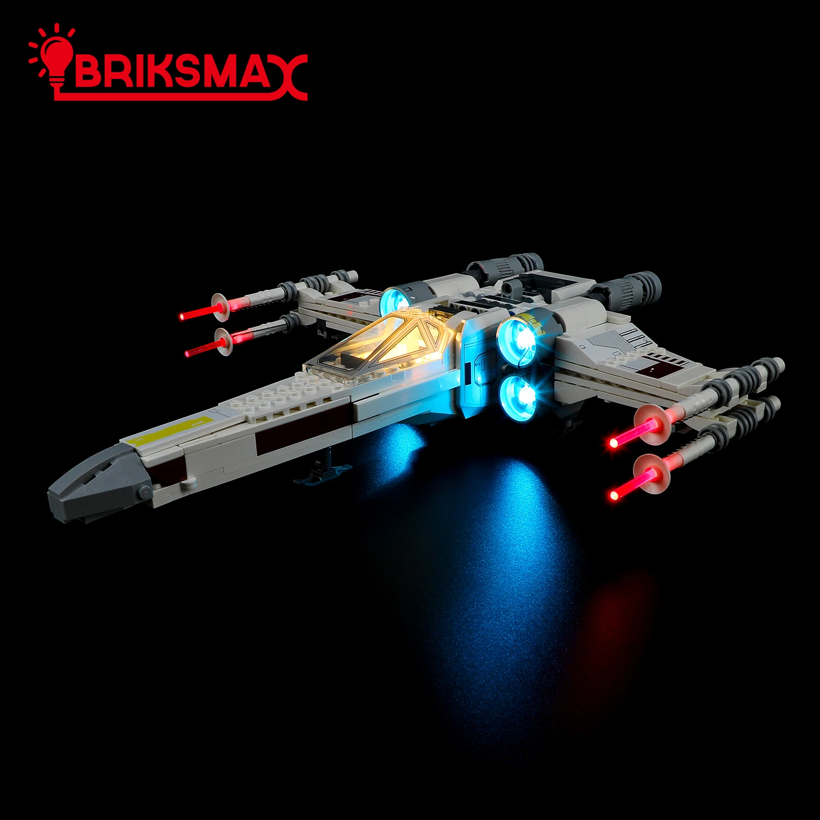 BriksMax LED Light Kit for 75301 X-Wing Fighter Building Blocks Set (NOT Include Model) Toys for Children