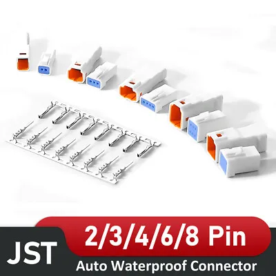 JST06R-JWPF-VSLE-D Connector Kit 2/3/4/6/8 Way Pin Motorbike Motorcycle Car Auto