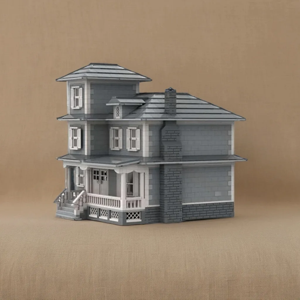 

4311 шт. Country House MOC DIY Модель Строительные блоки — Мирная озерная кабина со съемным лодочным домиком