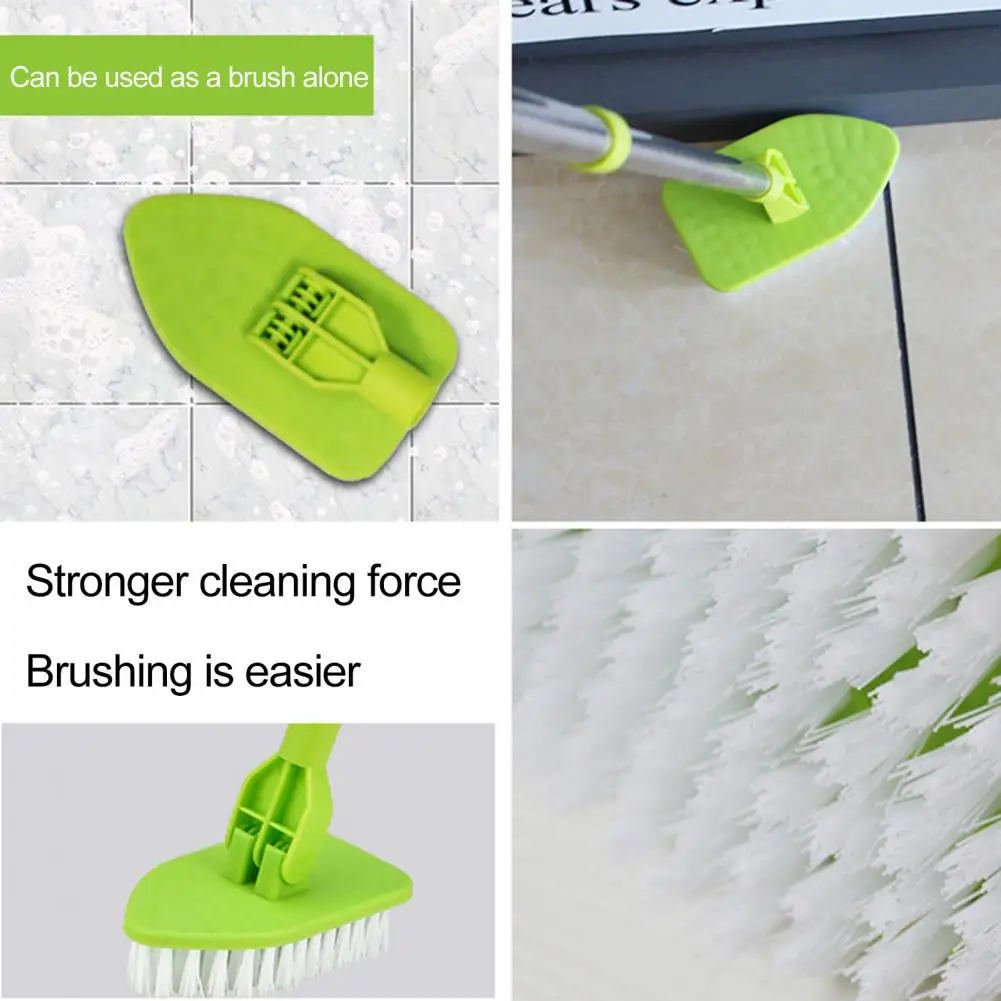 Brush with 180-degree Rotatable Nozzle 3-in-1 Extendable Shower Brush Set Long Handle Tub Scrubber Multifunctional Floor Tile