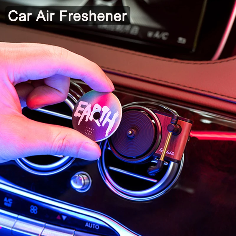 Car Air Freshener Perfume Turntable Car Perfume Clip Vinyl Spin Phonograph Air Vent Outlet Aromatherapy Auto Decoration