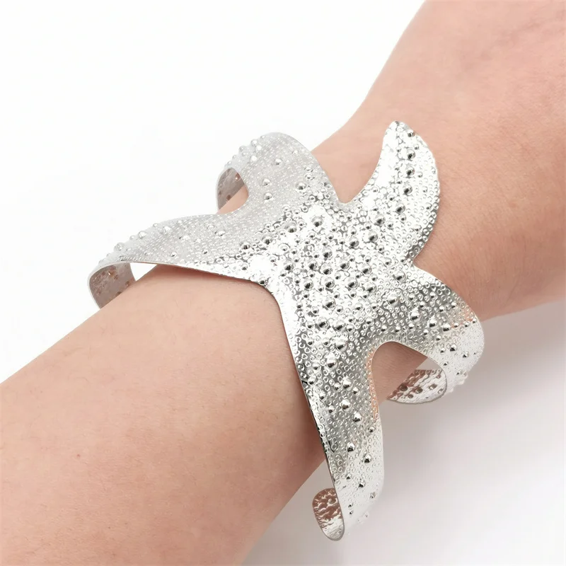 Fkewy Designer Starfish Bracelets For Women Charm Luxury Jewelry Gothic Accessories Festival Cuff Bracelet Girl Valentine\'s Day