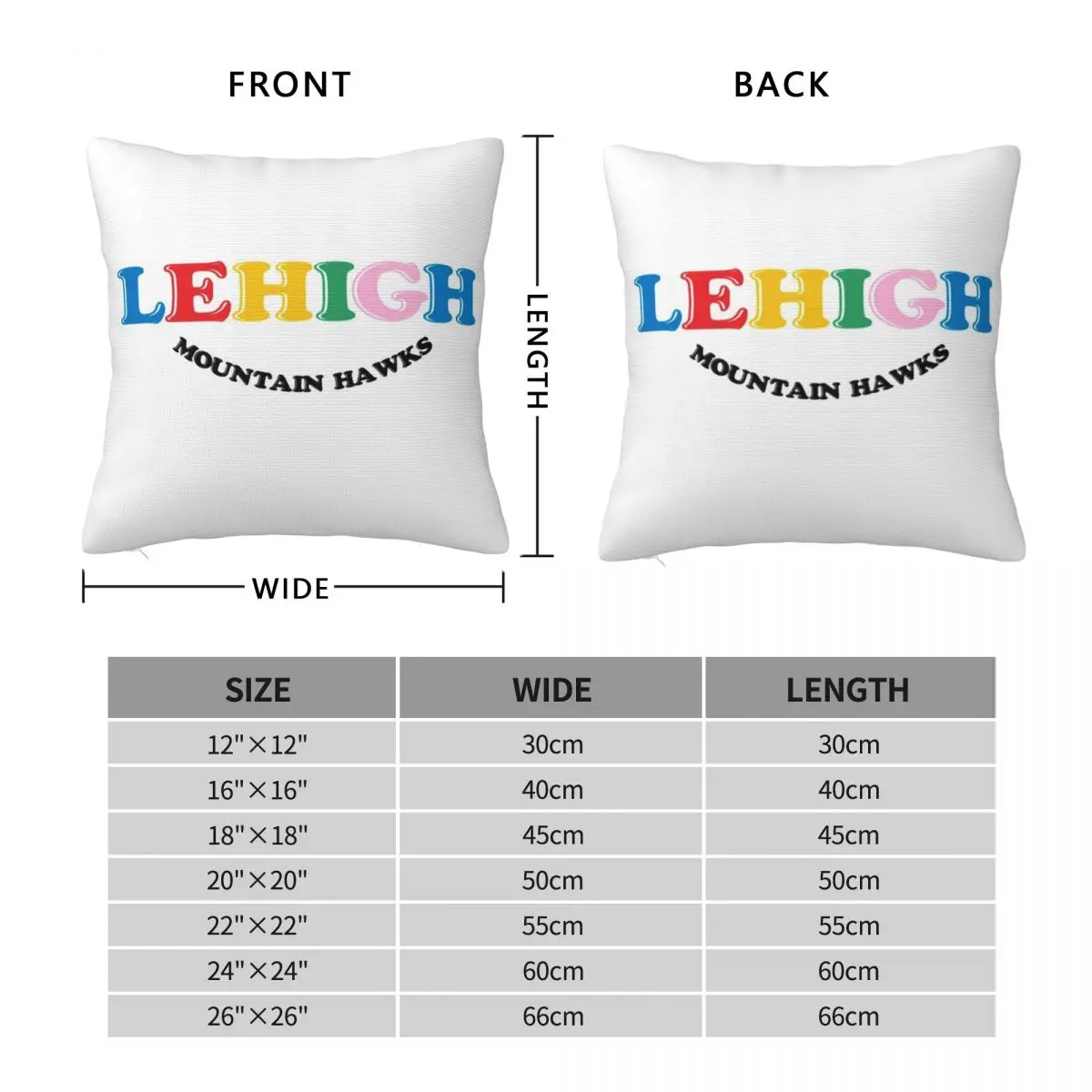 Lehigh X Local Optimist Pillow Pillowcase Polyester Linen Velvet Printed Zip Decor Home Cushion Case