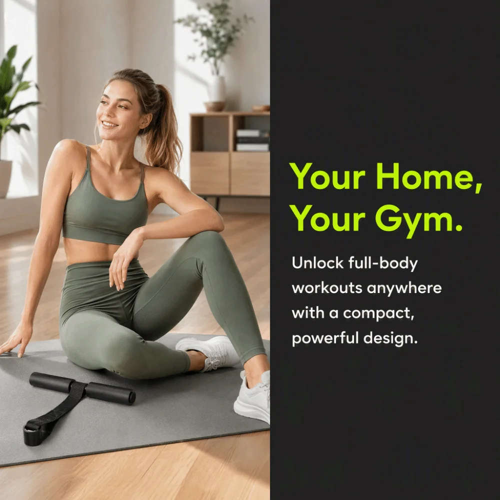 Stainless Steel Sit Up Assist Device Black Compact Size Abdominal Trainer Lightweight Washable Strap Sit Up Bar Office Exercise