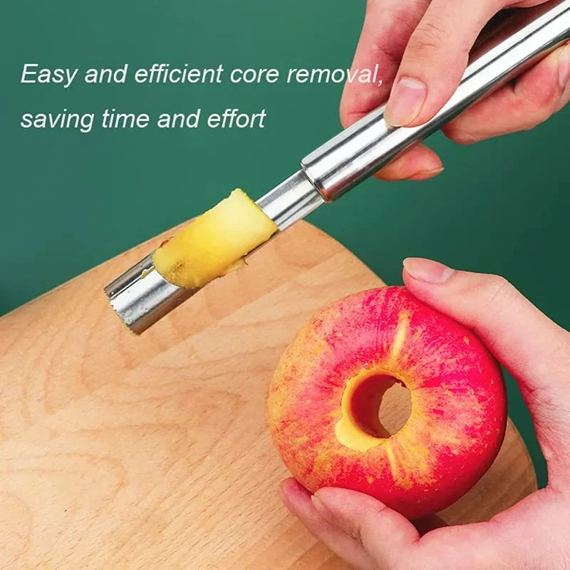 

4 pcs Corer and Fruit Pitter Remover Set, Stainless Steel Core Remover Tool for Apple, Pear, Cherry, Jujube, Red Dates or More