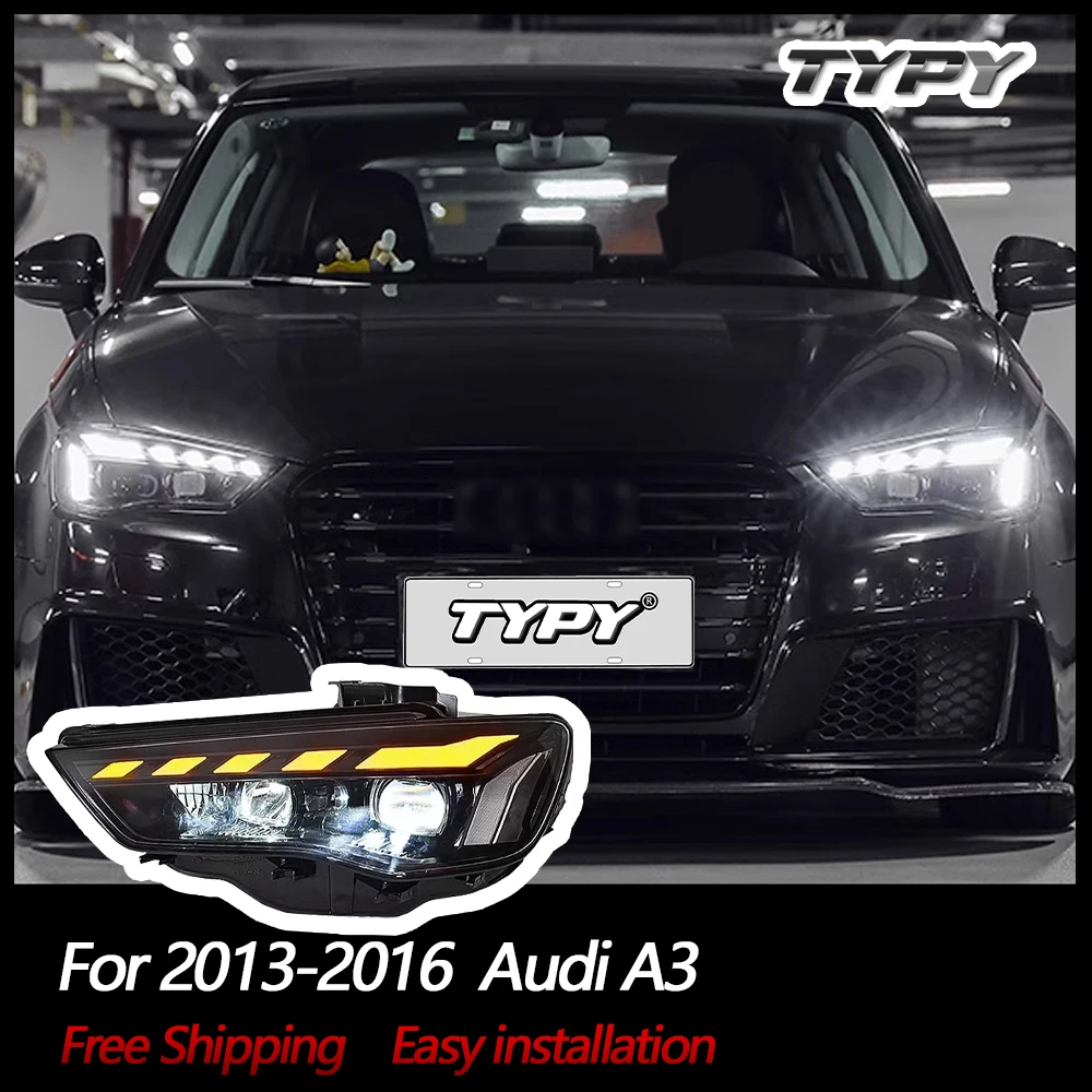 

TYPY Car Headlights For Audi A3 Headlight 2013-2016 LED Headlight Projector Lens DRL Sequential Turn Signal