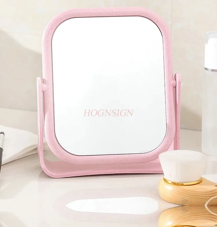 Handheld makeup mirror, simple double-sided makeup mirror, desktop dressing mirror, desktop mirror