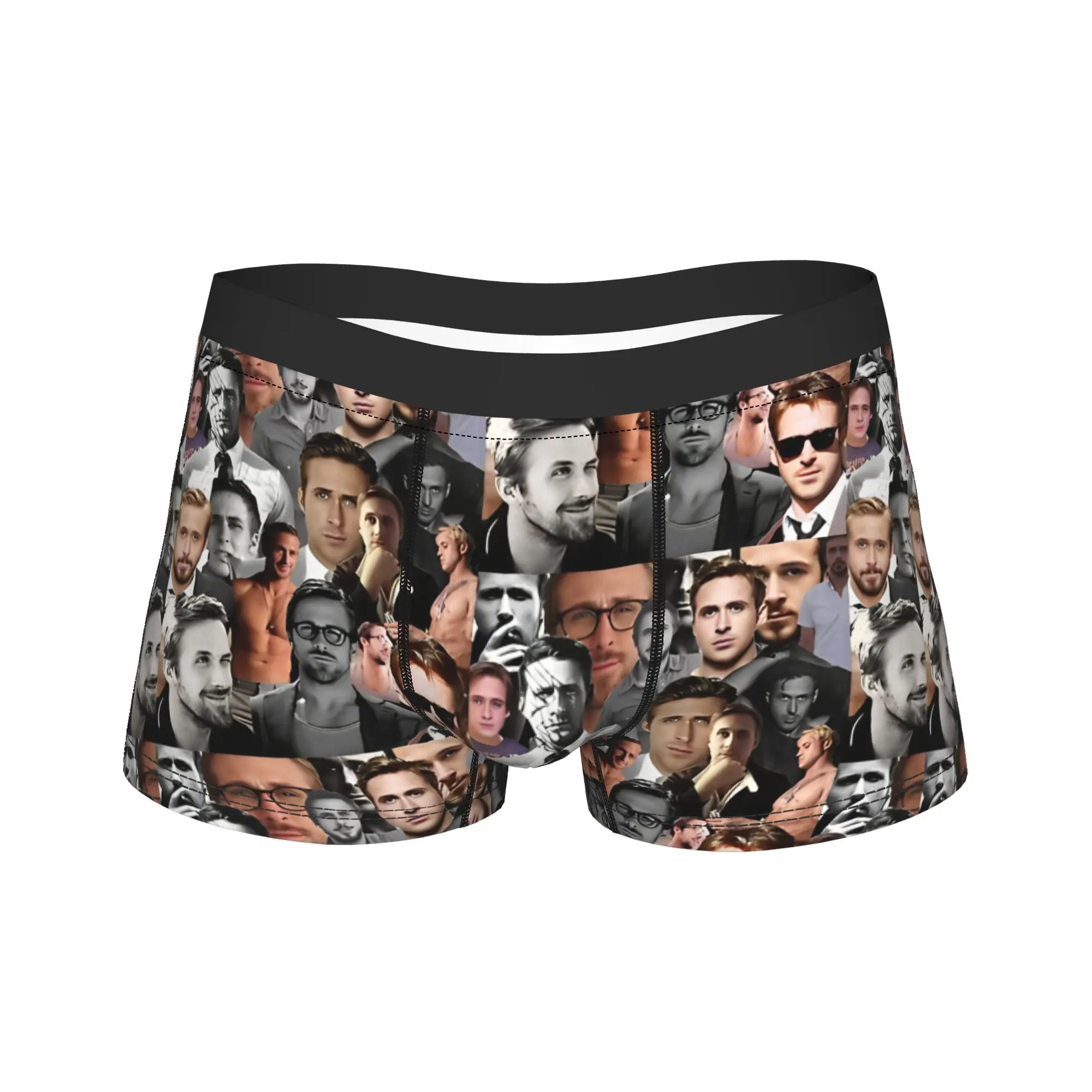 Ryan Gosling Boxer Shorts  3D Pouch Underwear High Quality Custom Shorts Briefs Novelty Man Underpants Plus Size 2XL