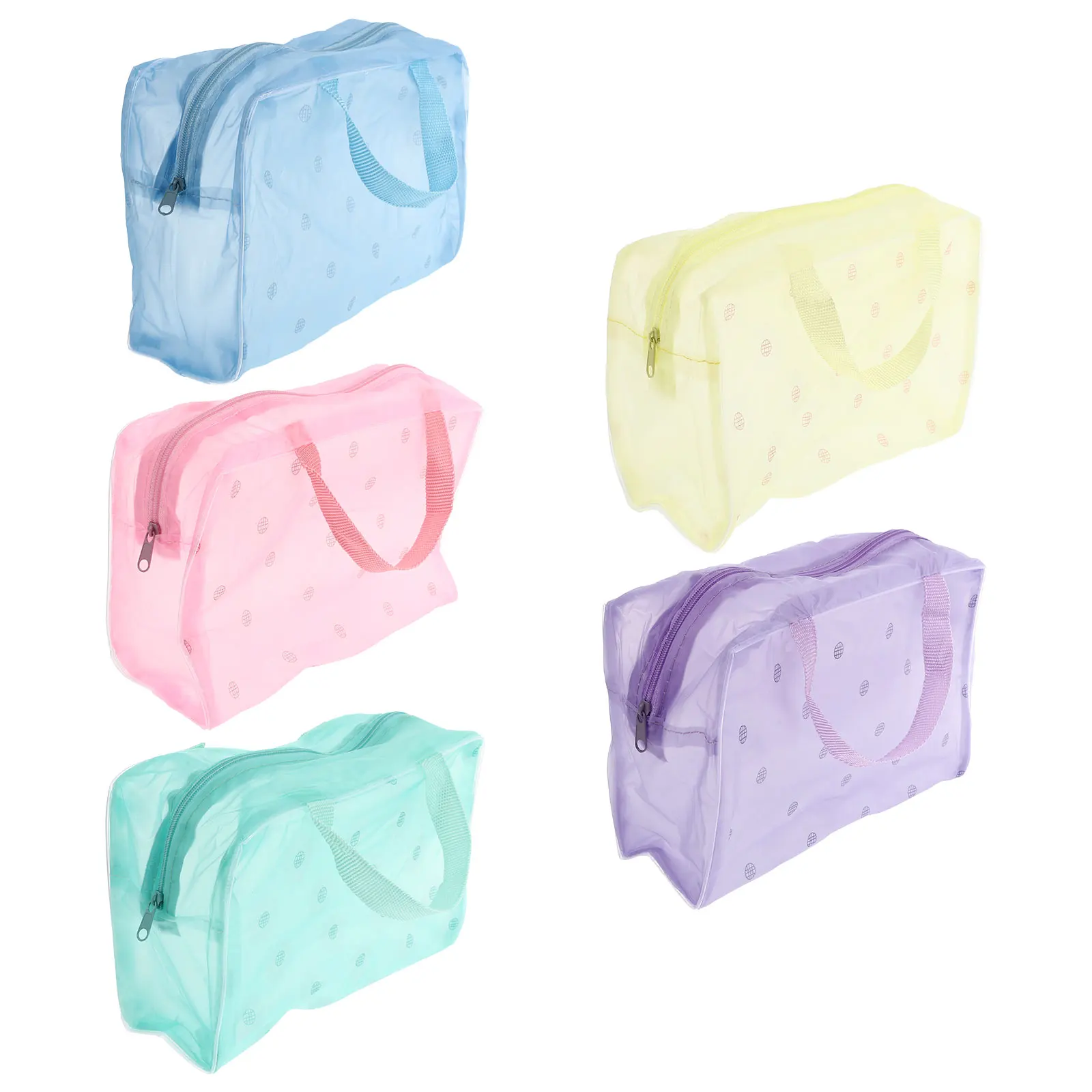 5 stuks bloemmotief tas waterdichte make-up tas voor reizen toilettas opbergtas gym douche buitenactiviteiten