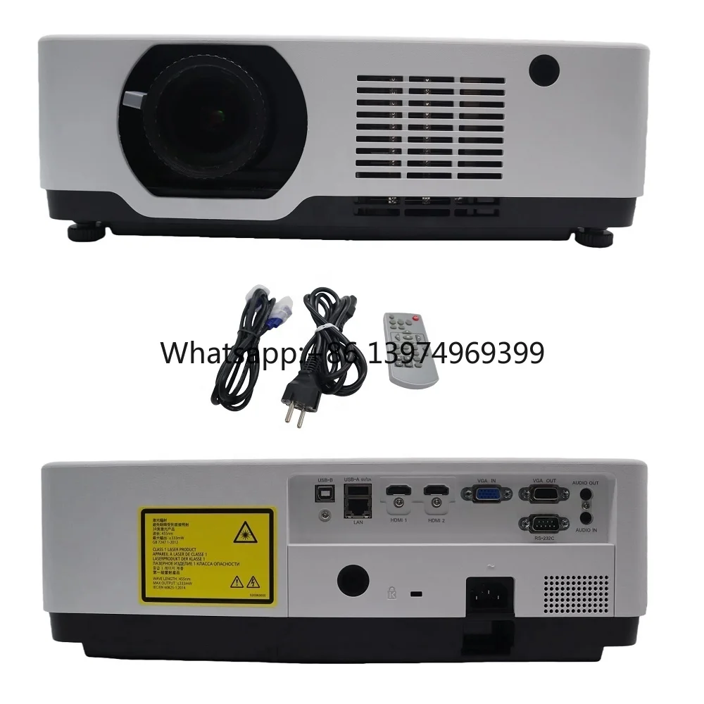 4K Laser Projector 7200 ANSI Lumens Long Throw 300 Inches Portable 3D Built-In 5000000:1 Contrast Ratio for Indoor