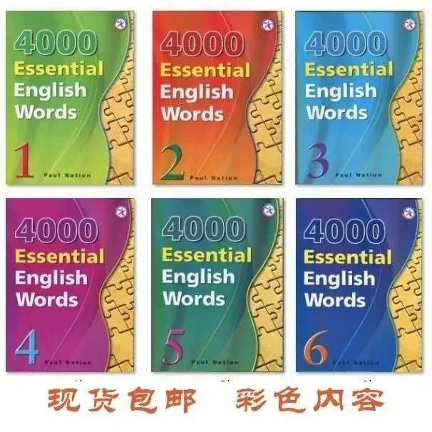 6 Books/set 4000 Essential English Words Full Color New Version of The English Learning Guide English Book Libros Livros