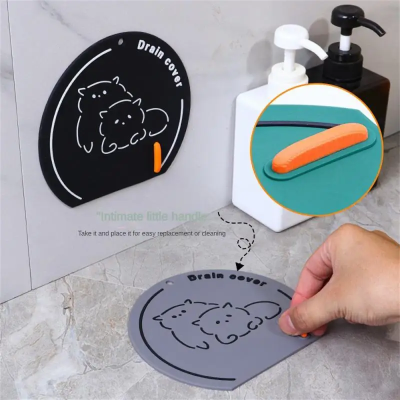 Silicone Floor Drain Deodorant Pad Kitchen Sink Strainer Toilet Pad Bathroom Anti Odor Sewer Deodorant Cover Water Stopper Mat