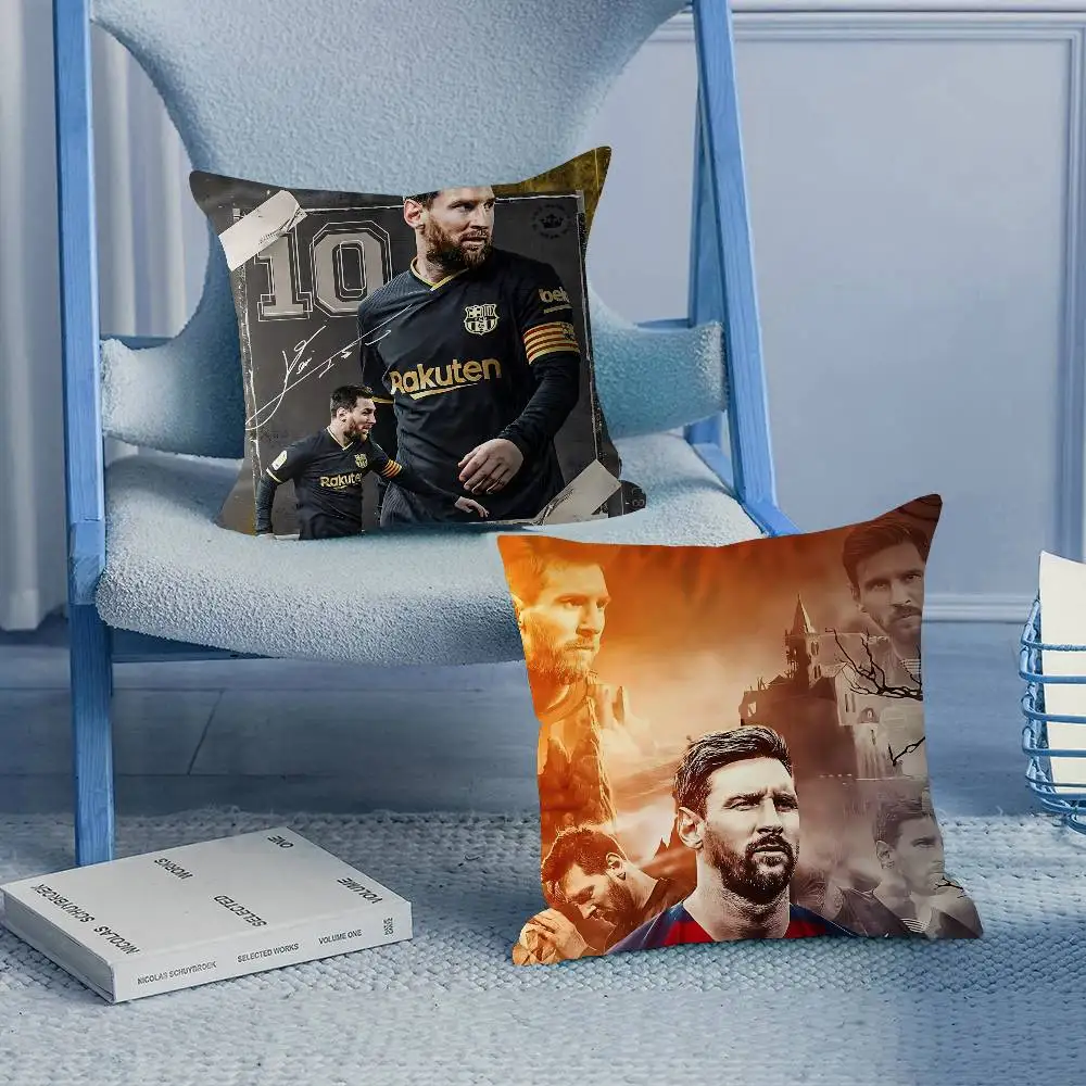 

FBAll STAR The L-Lionel Messiii Pillow Gift Home Office Decoration Pillow Bedroom Sofa Car Cushion CoverPillow Case