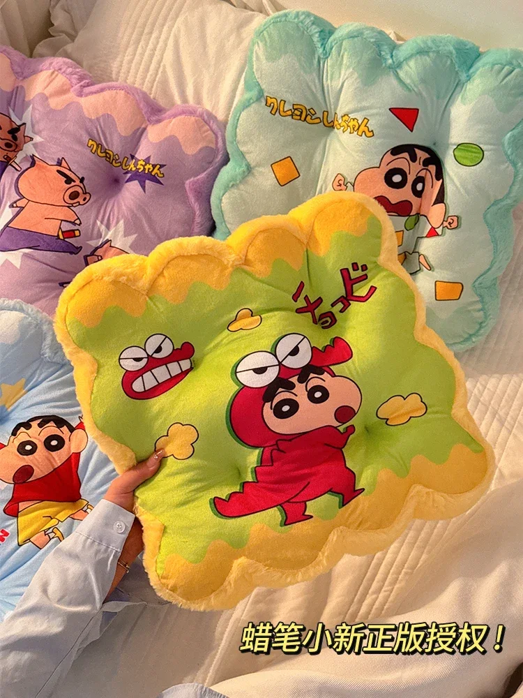 Gruby Poduszka na Siedzenie Crayon Shin Chan, Pluszowa Podkładka na Krzesło z Motywem Anime, Wygodna Miękka Dekoracja Domu, Poduszka na Krzesło dla Dziewczynki