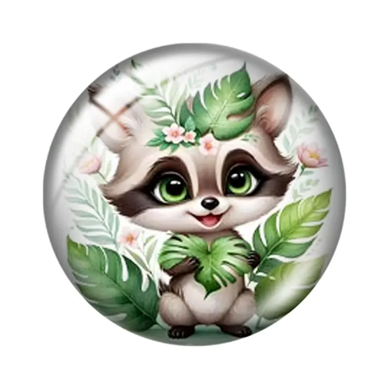 Cute Baby Animals  12/18/20/25mm glass cabochon  bracelet pendant rings for jewelry demo earrings back Making findings view 4