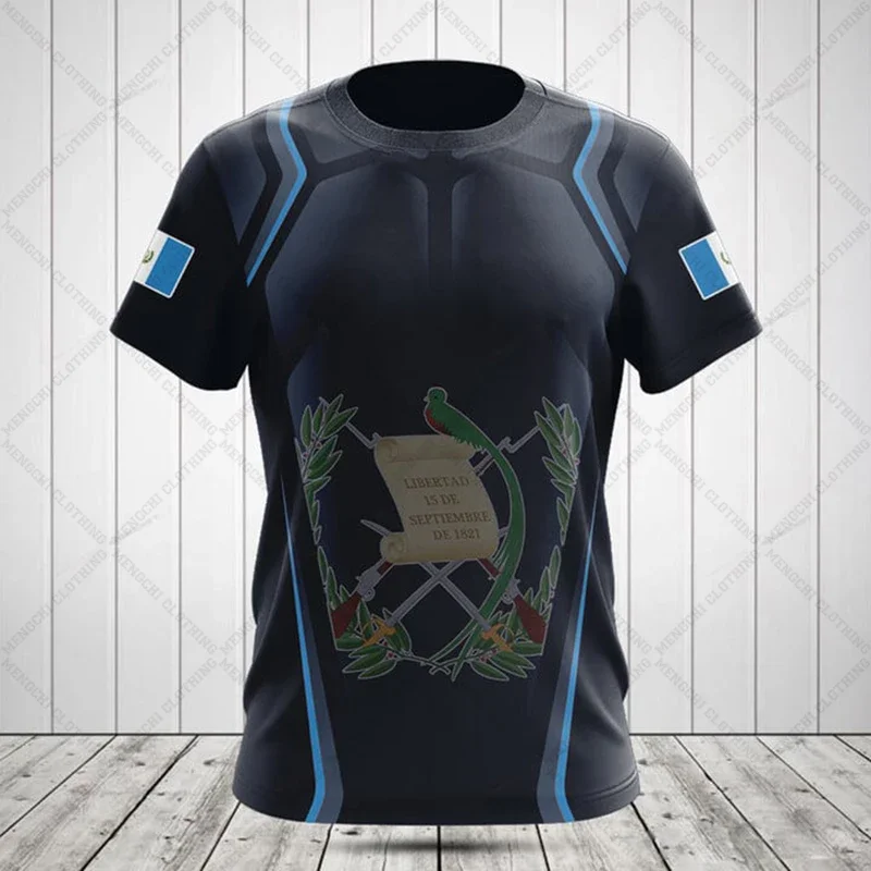 Custom Name Guatemala Symbol Graphic Tees Summer Casual Pullover Men's Fashion Loose T-shirts Boy Oversized Short Sleeves Tops