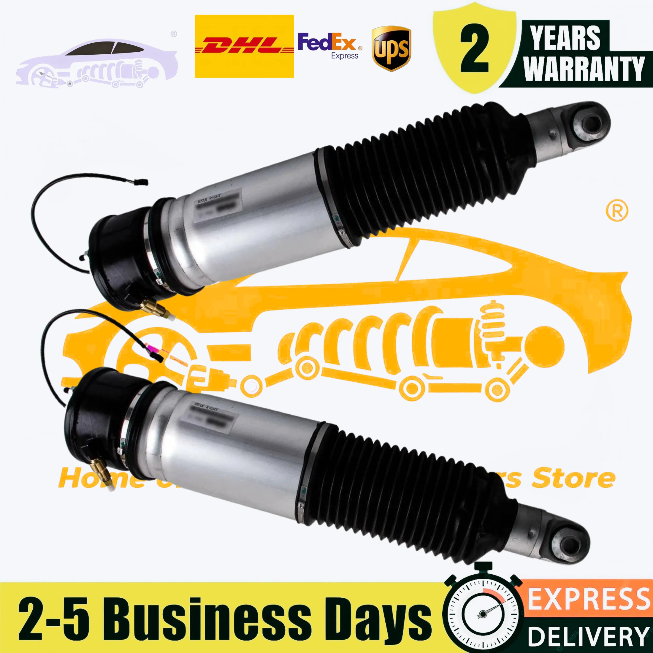 Pair Rear Air Suspension Shock Struts with EDC For BMW 7 Series E65 E66 760Li 745i 745Li 750i 750Li 760i 2002-2008 37126785536