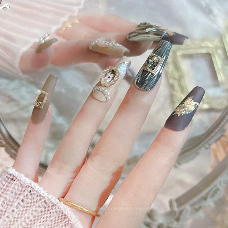 Mini cornice per foto a forma di stampo per unghie in silicone per timbratura delle unghie Unghie per unghie fai da te Design per salone di bellezza Strumento per manicure stereoscopico