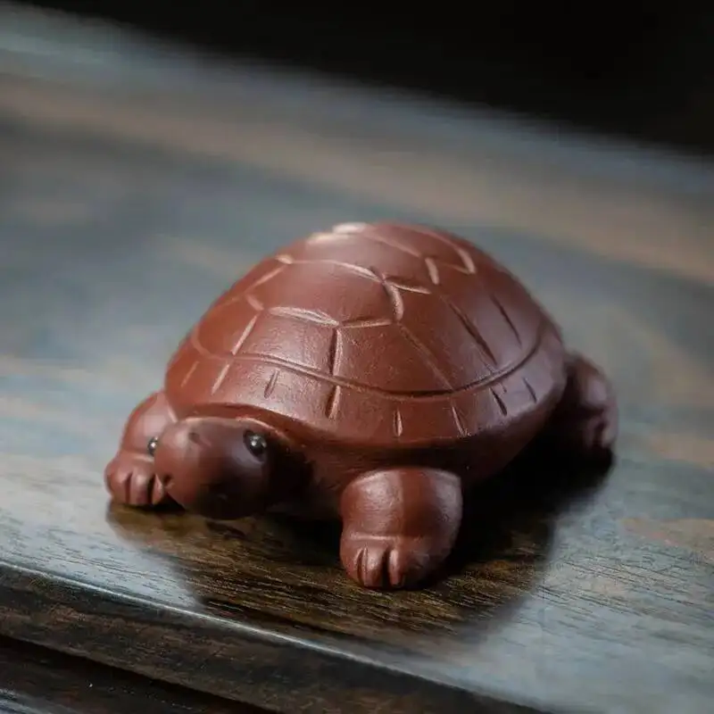 Zisha Tea Pet Turtle Small Turtle Culpture Tea  Ornament Craft Accessories