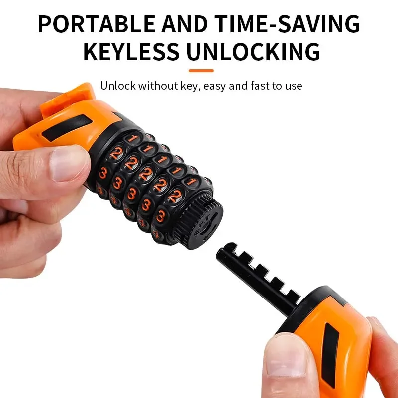 1.2M Bicycle Cable Lock 5-Digit Password Mountain Road Bike Lock Security Anti-Theft Bike Lock Cycling Accessories