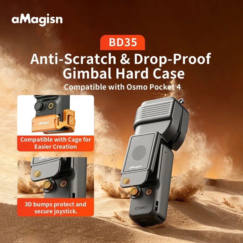 Funda protectora aMagisn para la cámara y pantalla táctil DJI Osmo Pocket 4, carcasa antiarañazos y a prueba de caídas para DJI Pocket 4
