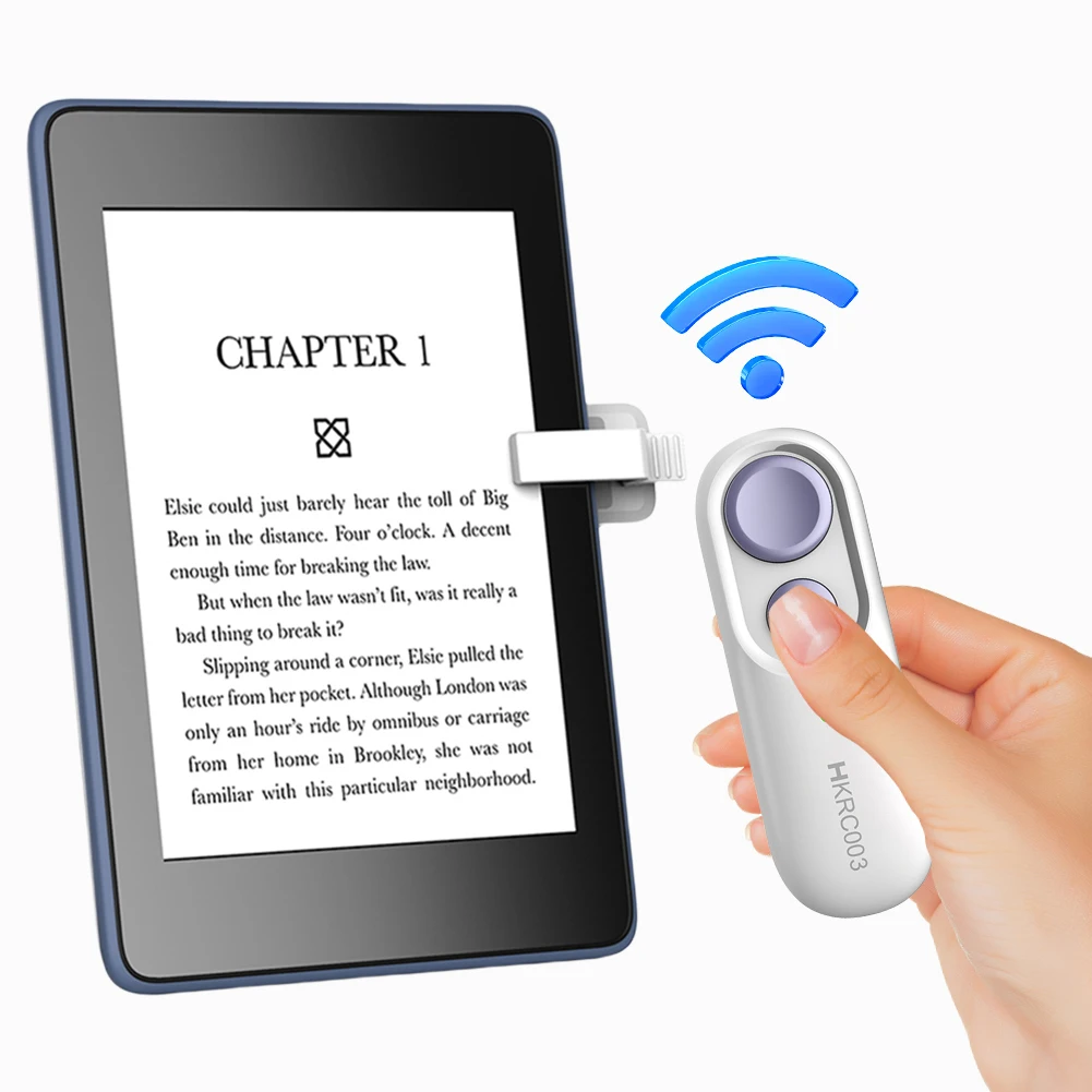 Automatic Remote Control Page Turner for Kindle Paperwhite Phone Screen Auto Clicker BT5.3 Camera Shutter Finger Clicking Device