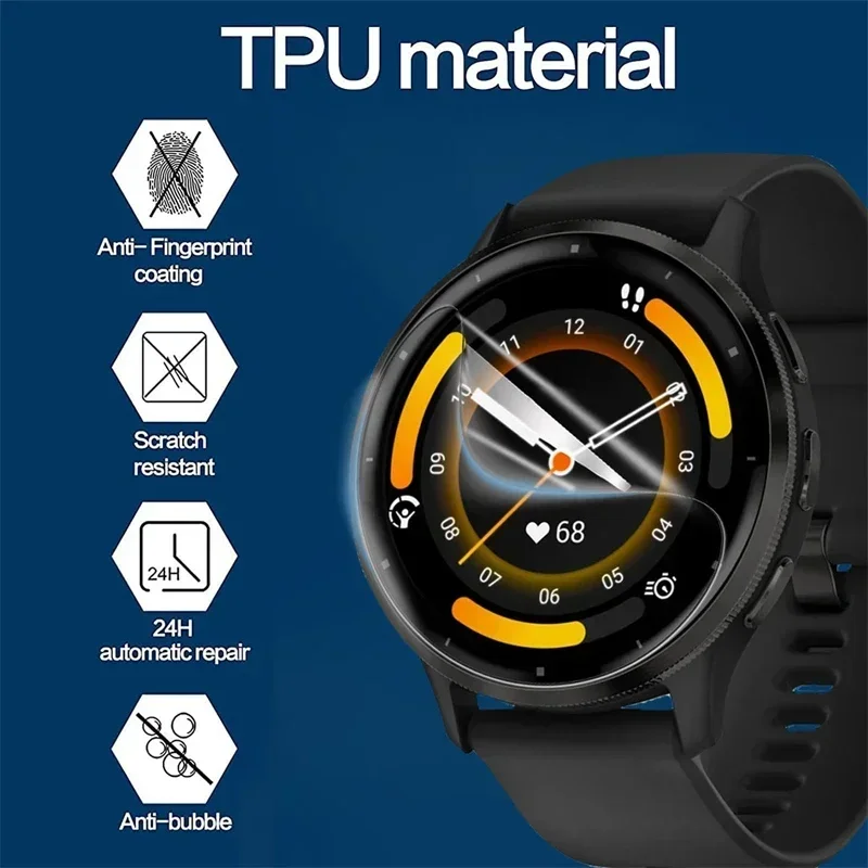 Garmin Venu 3 3s 2 2s 보호 필름 용 하이드로 겔 필름 Garmin Venu2 Venu3 용 소프트 TPU 안티 스크래치 화면 보호기 유리가 아님